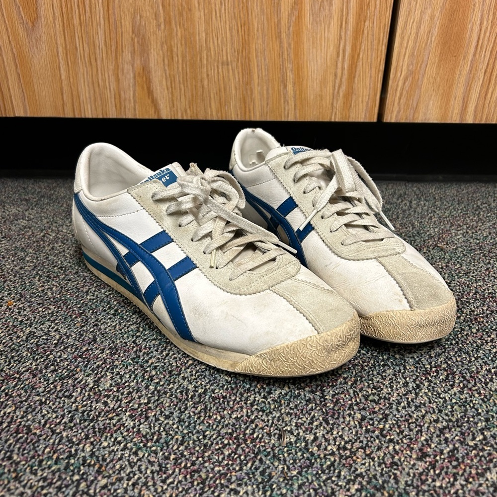 Onitsuka Tiger by Asics Men's White and Blue Sneakers